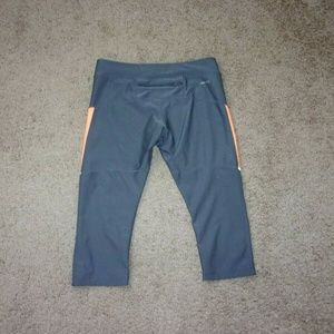 Nike Pants - Nike Running Leggings Crop Gray Orange Medium Nike Pants - Nike Running Leggings Crop Gray Orange Medium